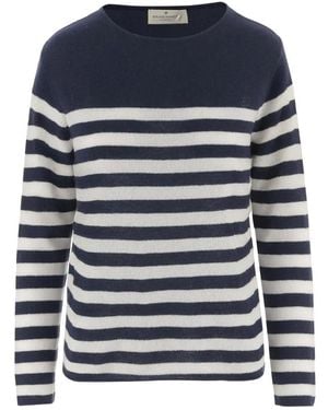 Bruno Manetti And Striped Cashmere Sweater - Blau