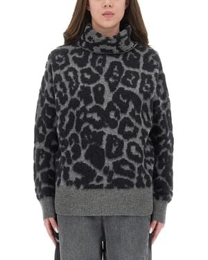 Stella McCartney Wool And Alpaca "Leopard" Sweater - Grau