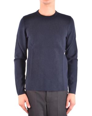 Michael Kors Ribbed Sweater With Contrast Elbow Patches - Blau