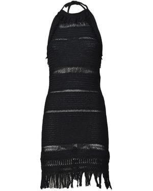 Isabel Marant Intricate Macramé Trapeze Mini Dress - Schwarz