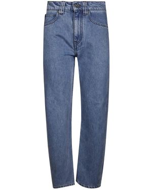 JW Anderson Twisted Slim Leg Jeans With Vintage Appeal - Blau
