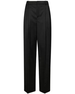 Elisabetta Franchi Tailored High-Waist Trousers With Wide Legs - Schwarz