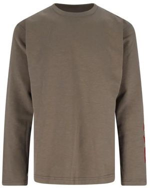 Junya Watanabe Logo Long Sleeve T-Shirt – Taupe - Grau