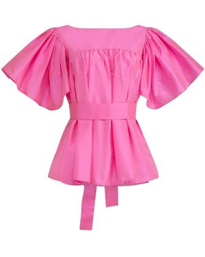 Helene Galwas Bluse Aus Dupionseide Filipare - Pink
