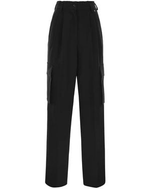 Herno Soft Wool Cargo Pants - Schwarz