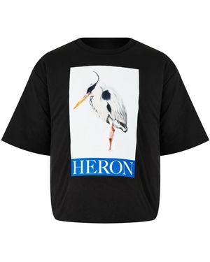 Heron Preston Heron Bird Painted Logo Padded T-Shirt - Schwarz