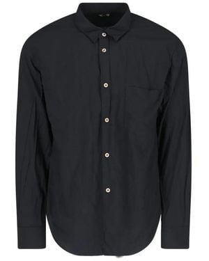 Comme des Garçons Button-Up Shirt With Textured Finish - Schwarz