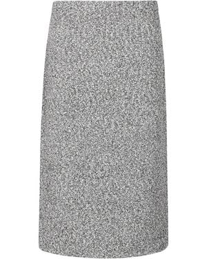 Tory Burch Long Tweed Skirt - Grau