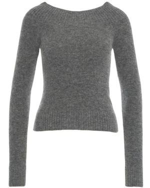 Jucca Fitted Knit Sweater With Boat Neckline - Grau