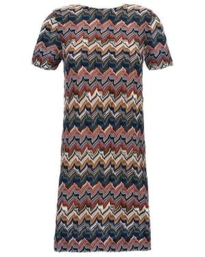 Missoni Zigzag Pattern Mini Dress - Mehrfarbig
