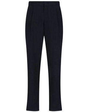 Giorgio Armani Straight-Leg Chinos With Virgin Wool Finish - Blau