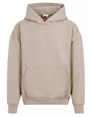 Mordecai Hooded Sand Cotton Sweatshirt - Grau