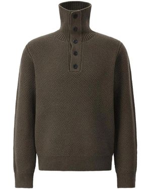 Vince Strickpullover Mit Stehkragen Aus Wolle - Grün