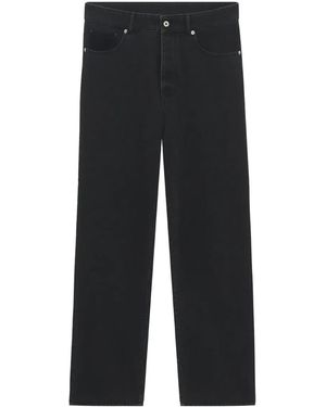 Drole de Monsieur Straight-Leg Denim Jeans With Design - Schwarz
