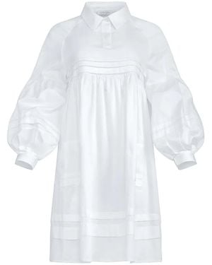 Helene Galwas Hemdblusenkleid Kanika - Weiß