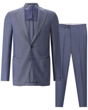 Tagliatore Zweiteiliger Anzug Aus Wollmix - Blau