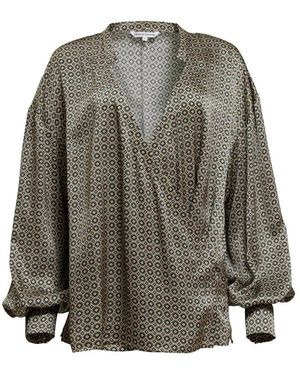 Helene Galwas Seidenbluse Halina - Grau
