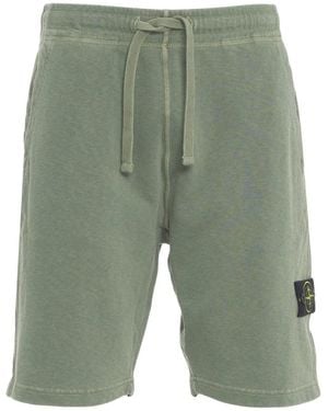 Stone Island Sweat Bermuda Shorts - Grün