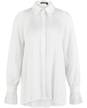 MARC AUREL Satin-Bluse - Weiß