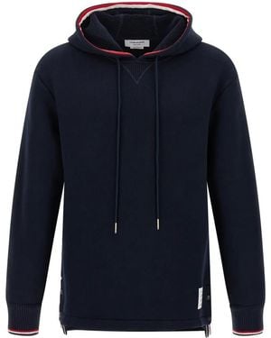 Thom Browne Rwb Tape Hoodie - Blau