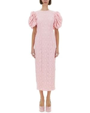 ROTATE BIRGER CHRISTENSEN Lace Midi Dress - Pink