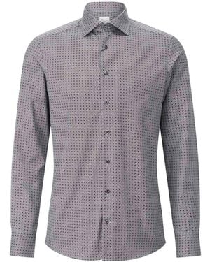 Stenströms Slim-Fit Twillhemd Mit Muster - Grau