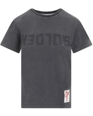 Golden Goose Anthracite Cotton T-Shirt - Grau