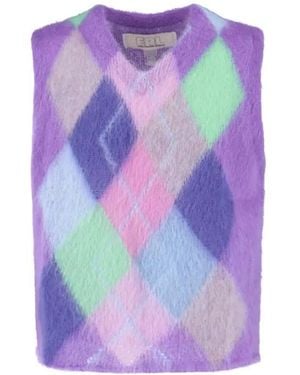 ERL Argyle Vest – - Lila