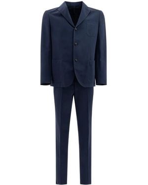 Incotex Tailored Suit With Notched Lapel - Blau