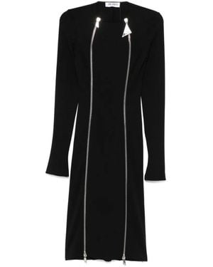 The Attico Fitted Midi Dress - Schwarz