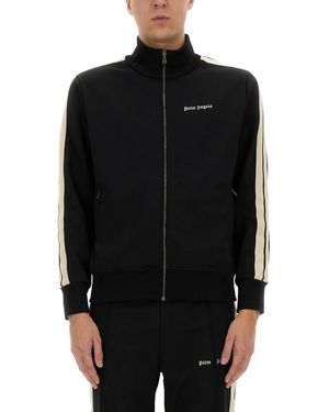 Palm Angels Track Jacket With High Collar - Schwarz