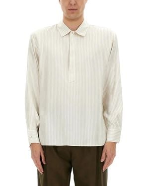 Saint Laurent Striped Tunic Shirt - Weiß