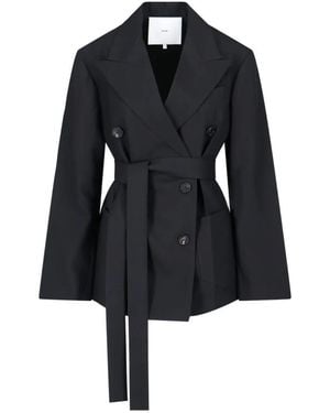 Setchu Enrico' Double-Breasted Blazer – - Schwarz