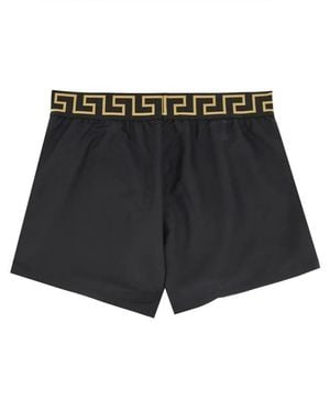 Versace Sea Shorts With "Greek" Edge - Schwarz