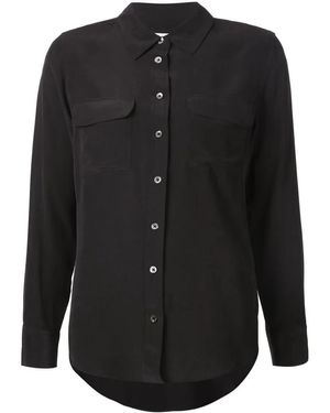 Equipment 'Slim Signature' Long Sleeve Shirt - Schwarz