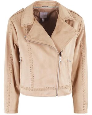 Urbancode Caramel Faux Suede Jacket - Natur