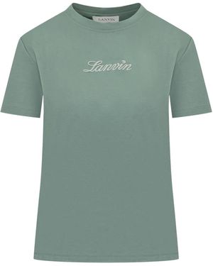Lanvin T-Shirt Con Logo - Grün