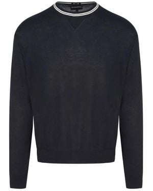 Emporio Armani Classic Wool Sweater - Blau