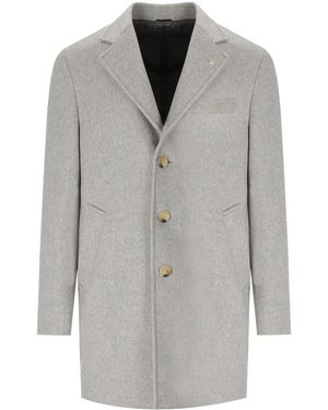 Manuel Ritz Single-Breasted Coat - Grau