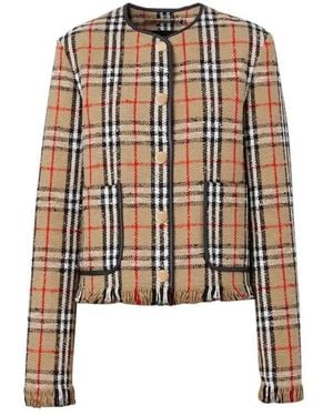 Burberry Vintage Check Motif Jacket - Schwarz