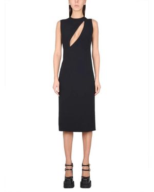 Versace Sleeveless Midi Dress With Cutouts - Schwarz