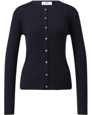 SMINFINITY Strickjacke Mit Seide - Blau