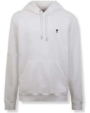 Ami Paris Classic Hooded Sweatshirt With Logo Embroidery - Grau