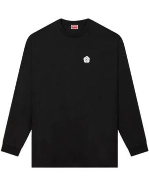 KENZO Relaxed Fit Long-Sleeve T-Shirt - Schwarz