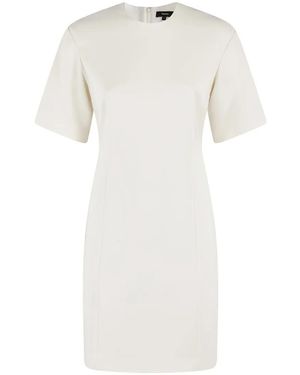 Theory Boxy T Dress With Crew Neckline And Back Zipper - Weiß