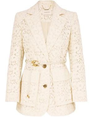 Zimmermann Illuminate Lace Blazer - Natur