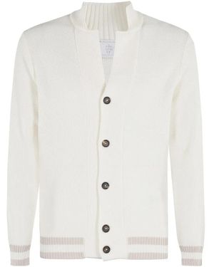 Eleventy V-Neck Cardigan - Weiß