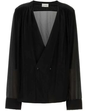 Saint Laurent Silk Shirt - Schwarz