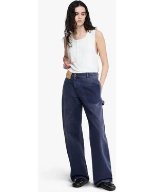 JW Anderson Jw Anderson Cremeweißes Henley Top - Blau