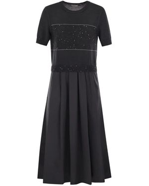 Peserico Two-Tone Dress - Schwarz
